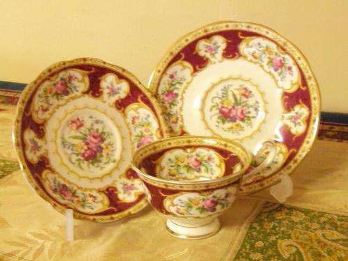 ROYAL ALBERT LADY HAMILTON  TEA TRIO