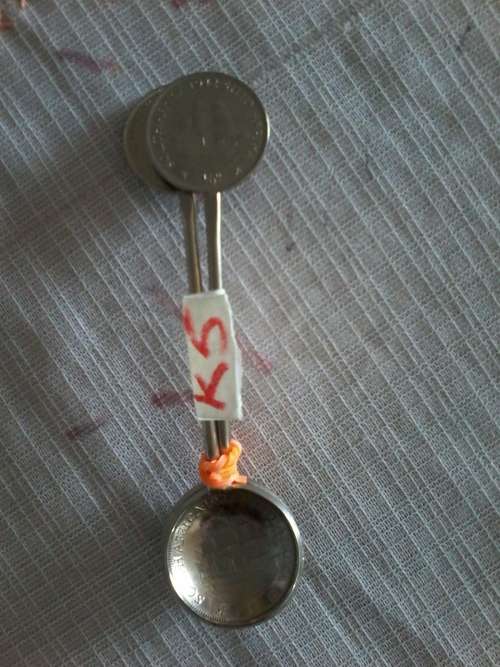 1 penny coin spoons set of 2 (½ penny top)