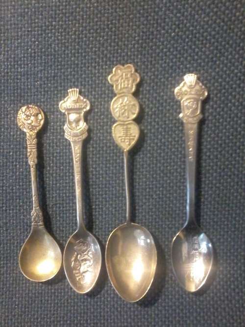 4 spoons 2x Rolex  Geneve Wine god, Chinese