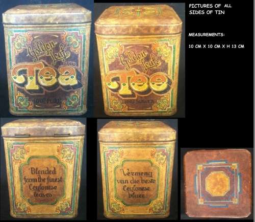 Tin Set of 3 SUGAR COFFEE TEA