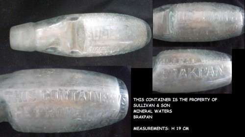 SULLIVANS & SONS BOTTLE BRAKPAN