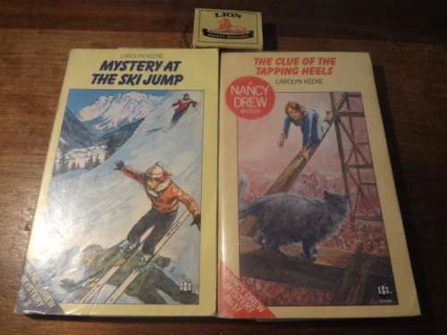 Nancy Drew-Mystery at the Ski Jump & The Clue of the Tapping Heels by Carolyn Keene (soft coversx2)