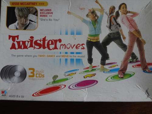 children game - twister moves ( CDs missing and 1 of 4 matt missing)