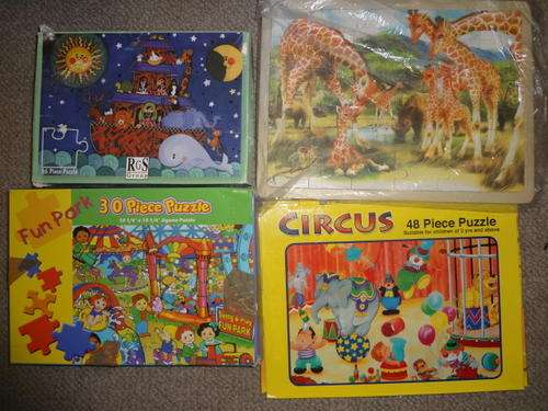1 puzzles for children (circus scene) - 48 pieces complete