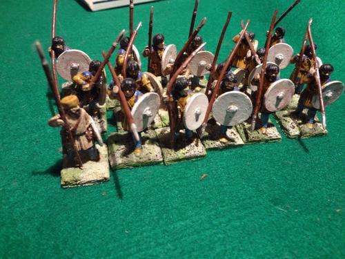 28mm Ancient Dark Ages Spearman x 18 (metal soldiers)