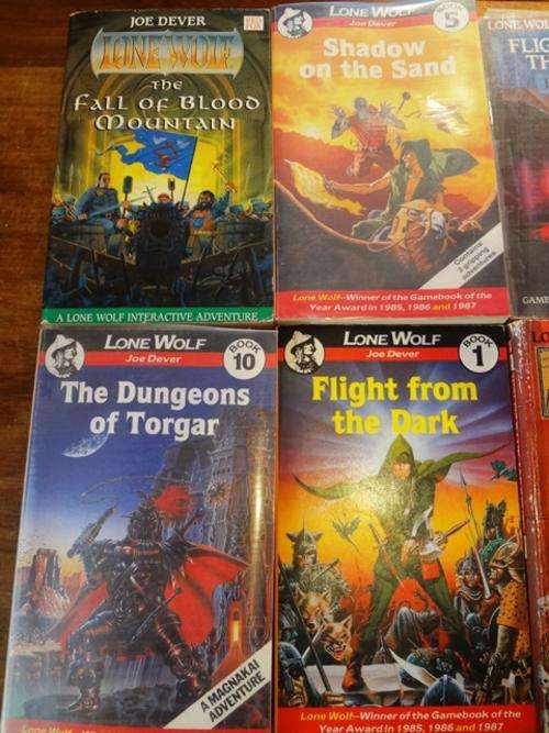 Lone Wolf Interactive Adventure books by Joe Dever (soft cover) x 3 books - R22 each