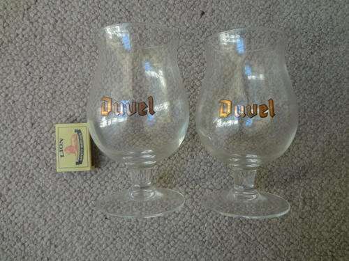 PRICE REDUCED Duvel Beer Glasses - set of 2