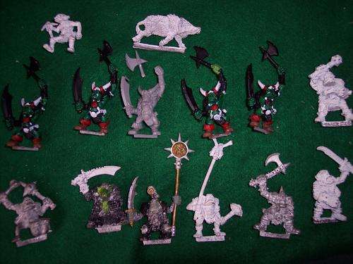 warhammer - orc lot 1 -  mix of plastic and metal figs