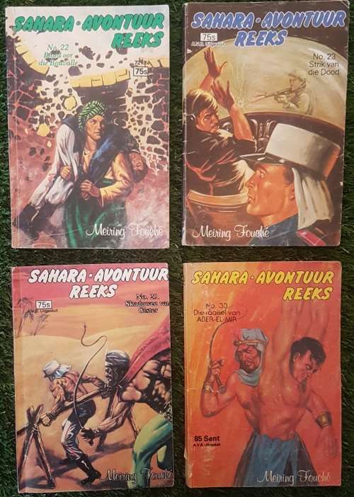 Sahara Avontuur Reeks No; 22,  23,  25,  33 (4 Boeke)