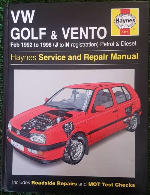VW Golf & Vento Service and Repair Manual 1992-1996.