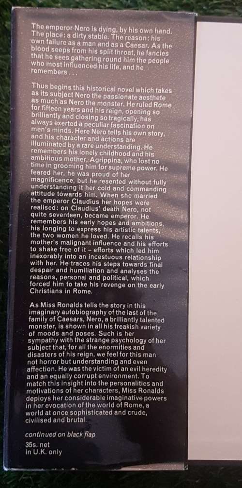 Myself My Sepulchre (a Novel about Nero, last of the Caesars)