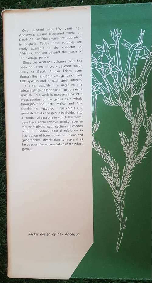 Ericas in Southern Africa.  1st Ed Many Paintings By Von Below, Fay Anderson.