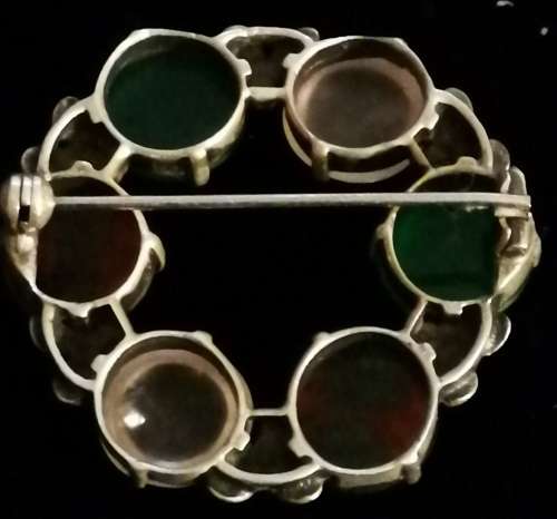 Vintage Brooch with Precious Stones