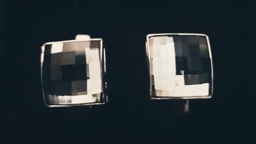 Authentic Swarovski  Faceted Crystal Cufflinks