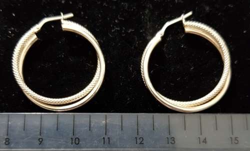Lovely Sterling Silver 925 Hoop Earrings