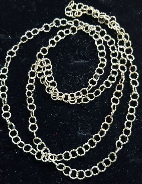 Vintage Silver 800 Unusual Long Chain