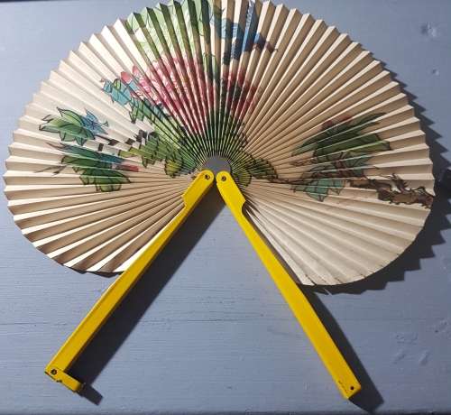 Vintage Handheld Floral Fans People's Republic of China