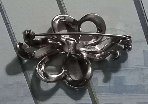 Vintage Sterling Silver Marcasite Brooch