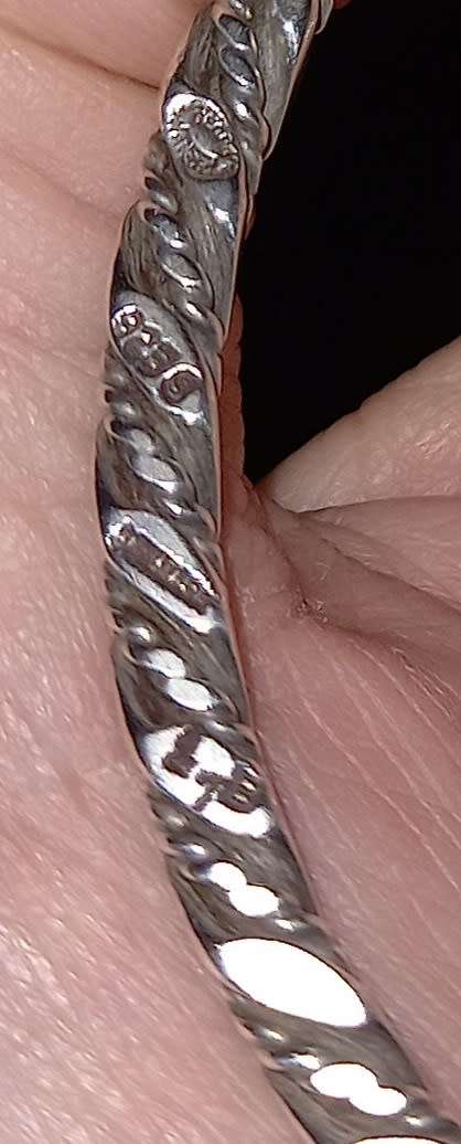 Vintage Georg Jensen 925 Silver Twist Rope Bangle