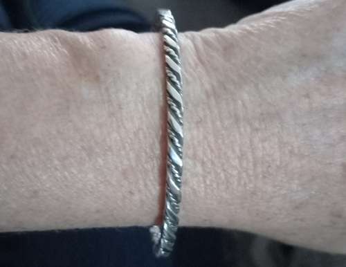 Vintage Georg Jensen 925 Silver Twist Rope Bangle
