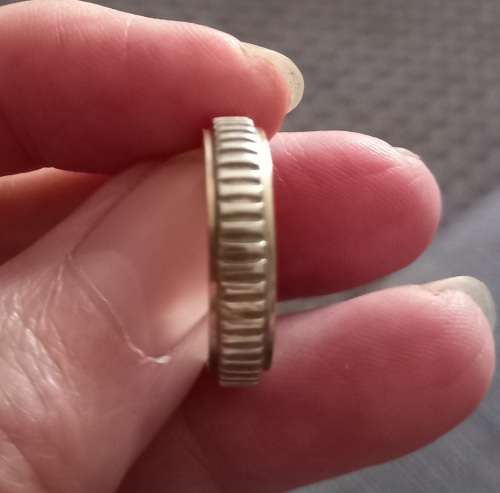 Vintage Combination 9ct Gold and Sterling Silver Ring