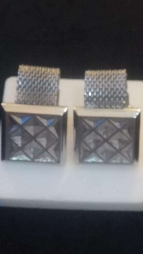 Silver-Tone Wrap-around Cufflinks