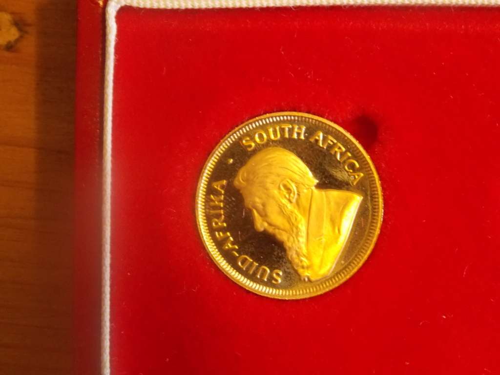 Rare Twin Set 1/4 oz and 1/10 oz gold Kruger Proof Coins 1984