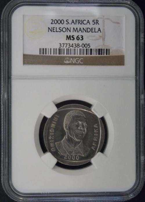 2000 NELSON MANDELA SMILEY NGC GRADED MS63 ***ADD THIS TO YOUR SMILIE COLLECTION***