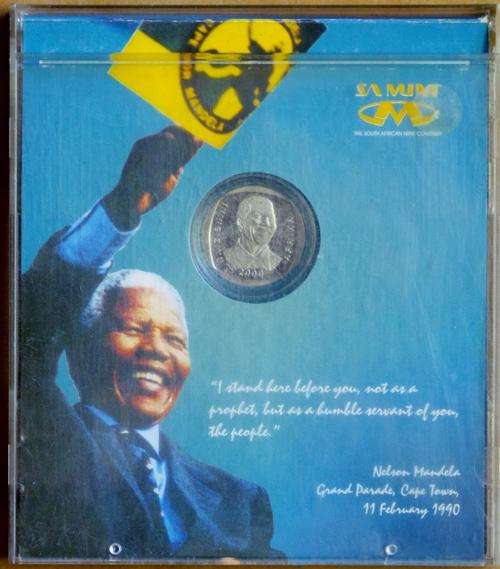 2000 Nelson Mandela Proof-Like R5 in a CD case.