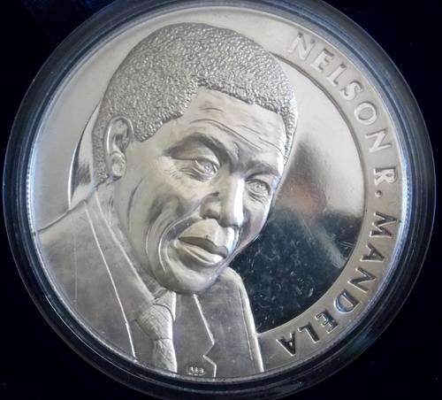 Nelson Mandela 5oz .999 Silver in a Black Box with all Certificates -10th May 1994 Inauguration