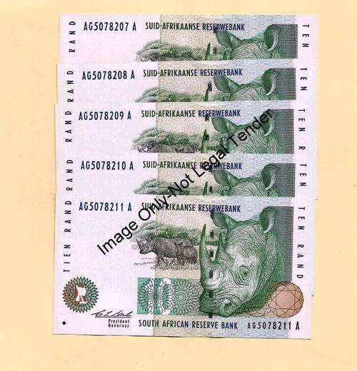 x5 C.L. Stals R10 Second Issue 1993 *** in Sequence and Uncirculated** Bid Per Lot