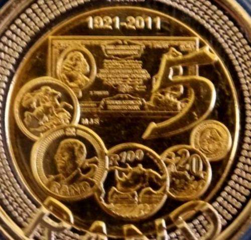 2011 R5 SARB 90th Anniversary **Uncirculated and Encapsulated**The Most Monetary History on One Coin