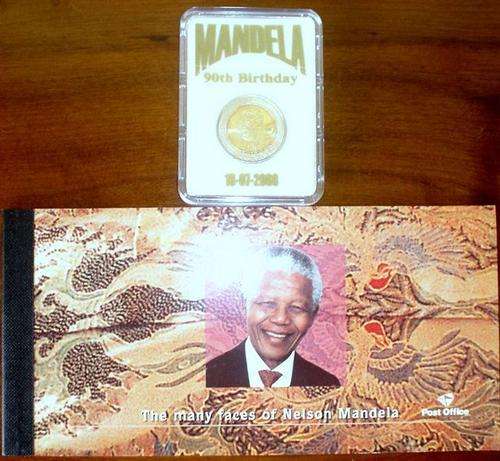 Many Faces Of Mandela Booklet. and 90th Bday R5 in Holder.