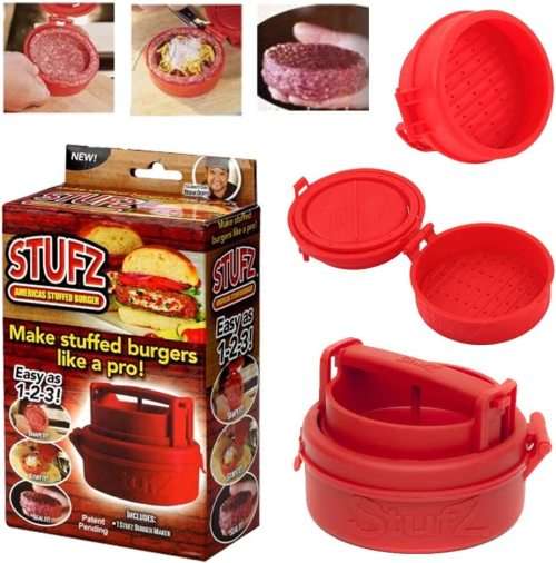 Stufz Stuffed Burger Press Hamburger Patty Maker Juicy BBQ Grill As Seen On TV