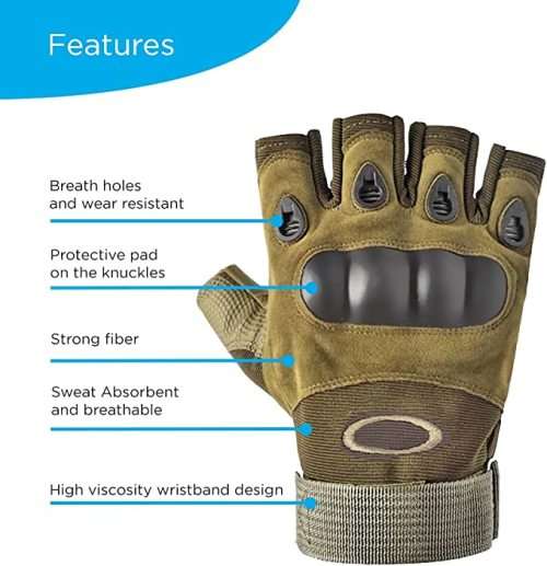 # 5 - Green Glove Half Finger with ventilation / MEDIUM