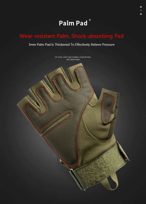 # 5 - Green Glove Half Finger with ventilation / MEDIUM