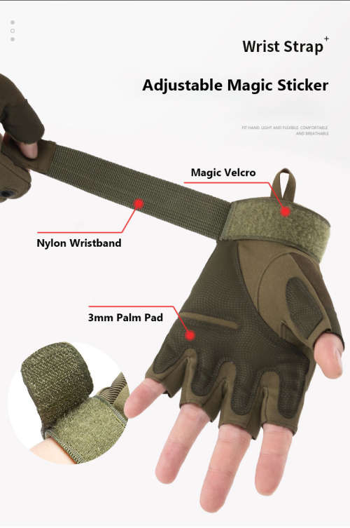 # 5 - Green Glove Half Finger with ventilation / MEDIUM