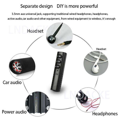 3.5mm Wireless Bluetooth Audio Receiver Stereo Music Adapter for Car Speaker