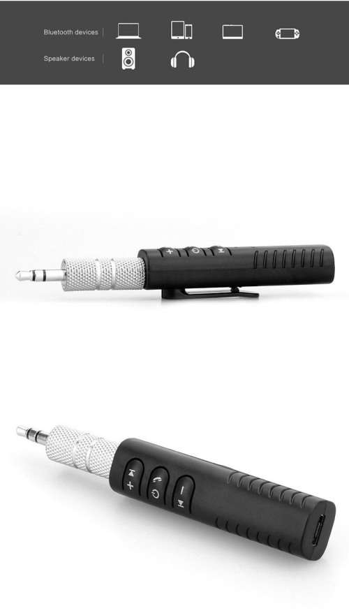 3.5mm Wireless Bluetooth Audio Receiver Stereo Music Adapter for Car Speaker