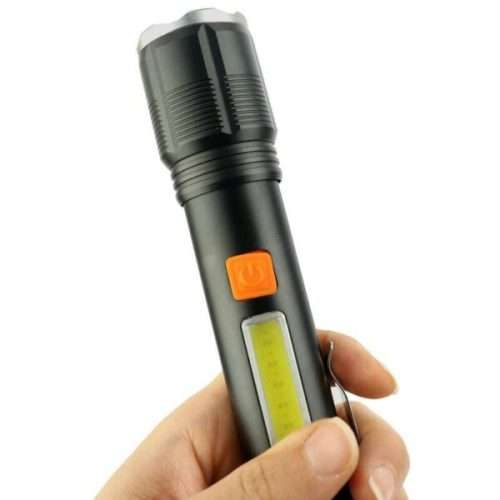 FA-BX-P12 Rechargeable Zoom Flashlight with COB+P50