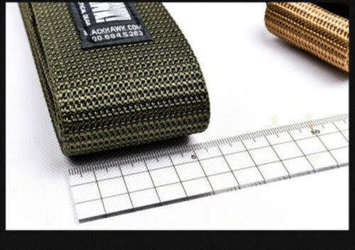 Tactical Nylon Adjustable Belt Military Buckle Gun Belt Quick Release Army Belts -GREEN