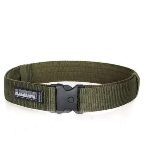 Tactical Nylon Adjustable Belt Military Buckle Gun Belt Quick Release Army Belts -GREEN
