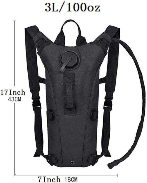 3L Tactical Hydration Backpack Military Water Bag Pouch Outdoor Running Cycling Camping Rucksack