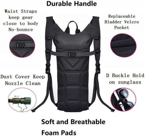 3L Tactical Hydration Backpack Military Water Bag Pouch Outdoor Running Cycling Camping Rucksack