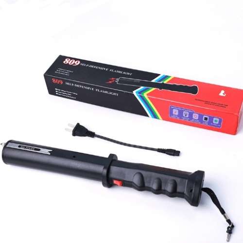 809 Self Defense Electrical Flashlight Shocker Stun Guns with Alarm (Missing Charging Cable)