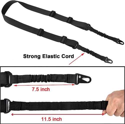 Two point Rifle Tactical Gun Sling Shoulder  Belt Strap (BLACK)