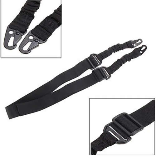 Two point Rifle Tactical Gun Sling Shoulder  Belt Strap (BLACK)