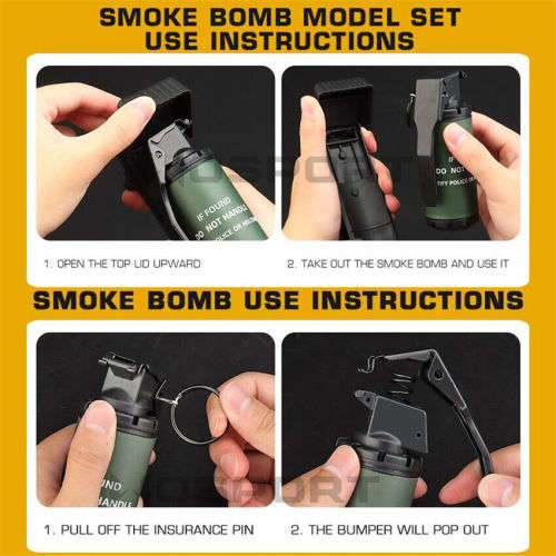 New Tactical Smoke Bomb Model Simulation smoke grenade for movie props Airsoft Paintball