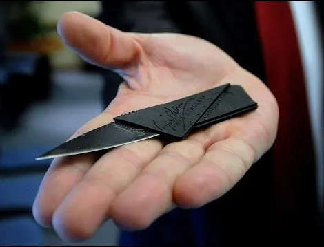 Card sharp Foldable Card/Knife - Black