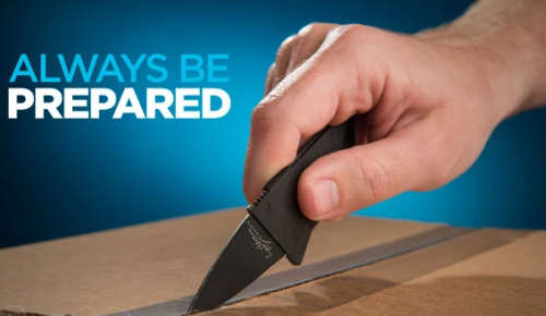 Card sharp Foldable Card/Knife - Black